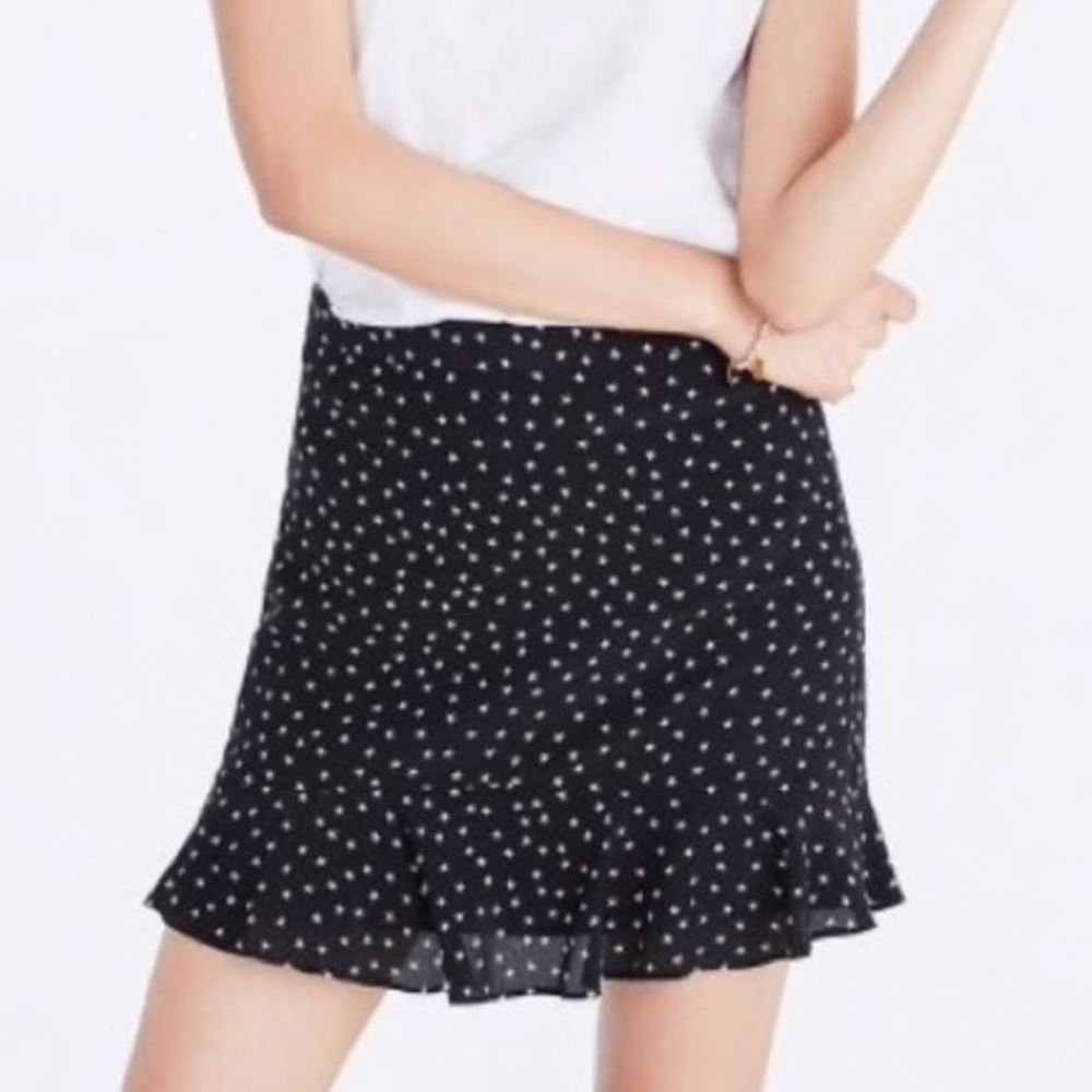 Madewell Star Scatter Print Silk Skirt
